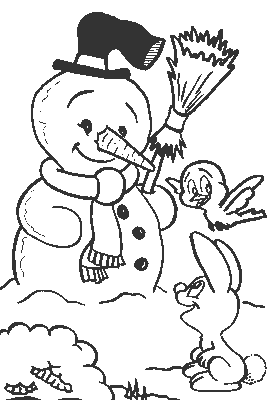 Bałwany kolorowanki